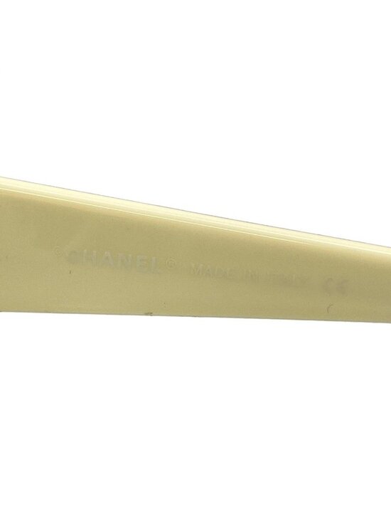 Chanel Sunglasses Dark Gray Ivory Black Vintage CC Logo Eyewear